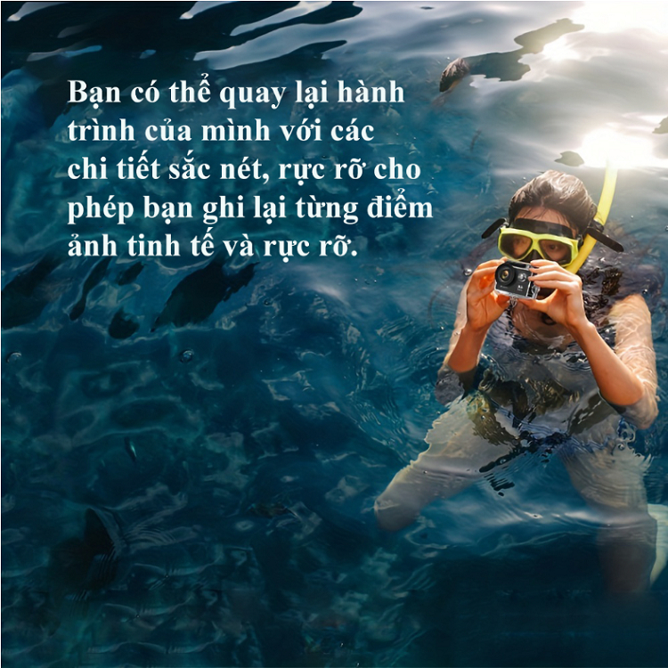 Camera Hành Trình,  Kết Nối Wifi Chống Rung Gắn Mũ, ÔTÔ, Xe Máy, Hỗ Trợ Quay Đêm - Chống Nước 4K Sports Ultra HD DV