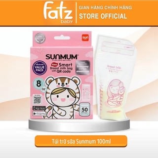 Túi trữ sữa Sunmum 100ml hộp 30 chiếc - 250ML HỘP 50 CHIẾC - CHÍNH HÃNG