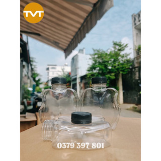 Set 50 chai nhựa trái táo 330ml kèm nắp f38