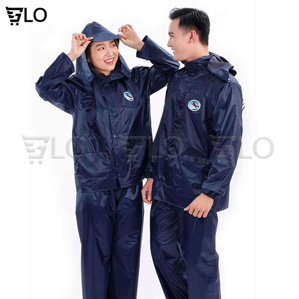 Áo Mưa Bộ Vải Dù Có Phản Quang, Siêu Bền Không Thấm Nước, Đủ Size Từ M Đến 5XL Hàng Rado,Sundo