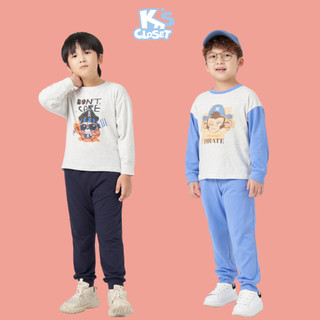 Bộ Quần Áo Dài Tay Bé Trai Chất Liệu Cotton 6-52kg (1-14 Tuổi) K'S CLOSET E031TEF / E041TEF / E011TWF / E010TWF TM