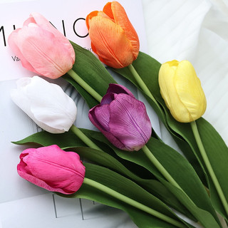 Hoa Giả - Hoa Tulip Vải Lụa Trang Trí Nhà Cửa Giống Thật 99% - Decor Phông Chụp Ảnh