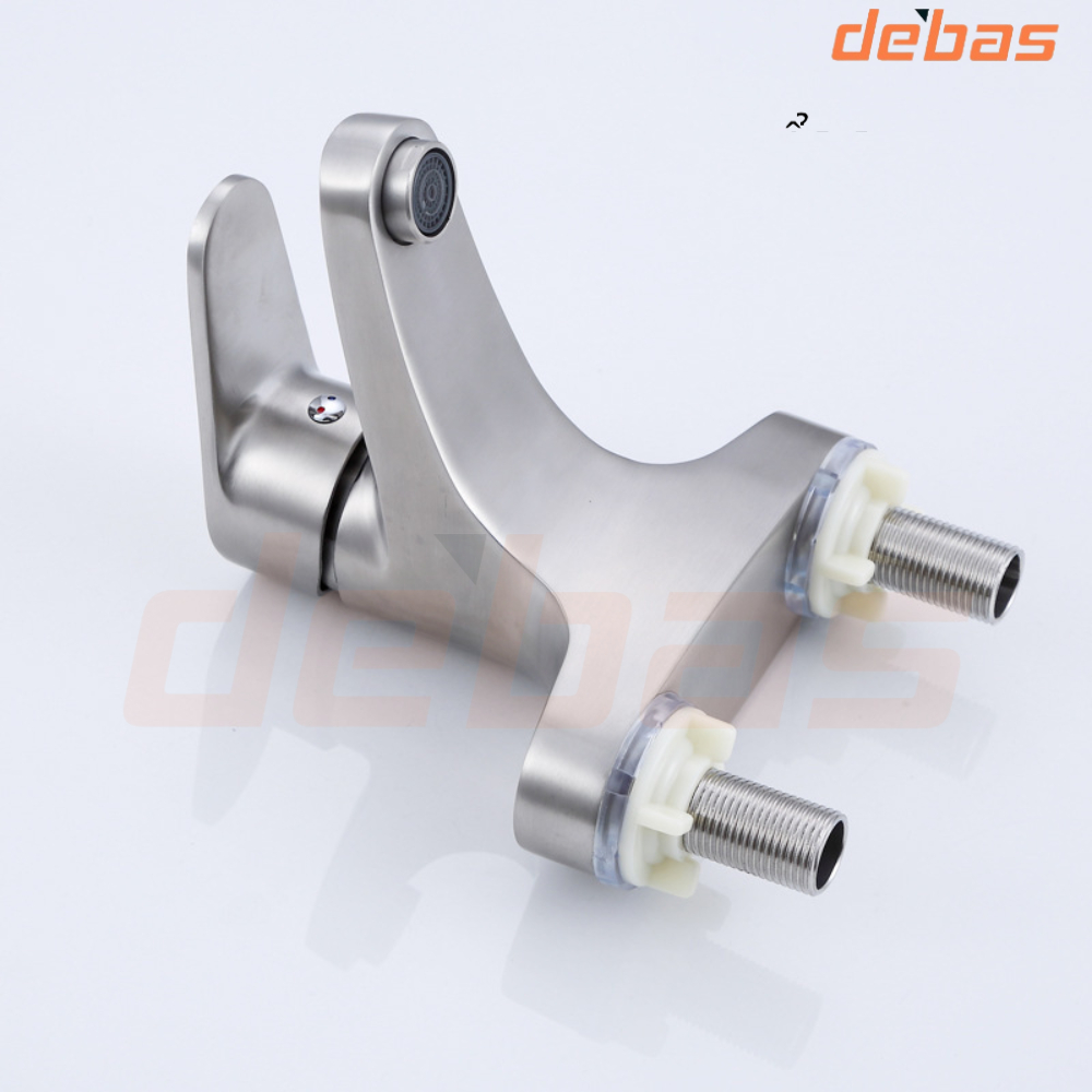 Vòi rửa mặt lavabo inox 304 nóng lạnh đúc nguyên khối Debas V5251