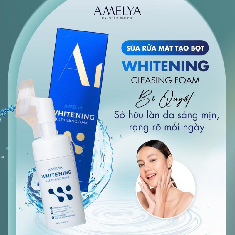 Sữa rửa mặt Amelya kiềm dầu , đầu cọ silicon sạch sâu , ngăn ngừa vi khuẩn trên da