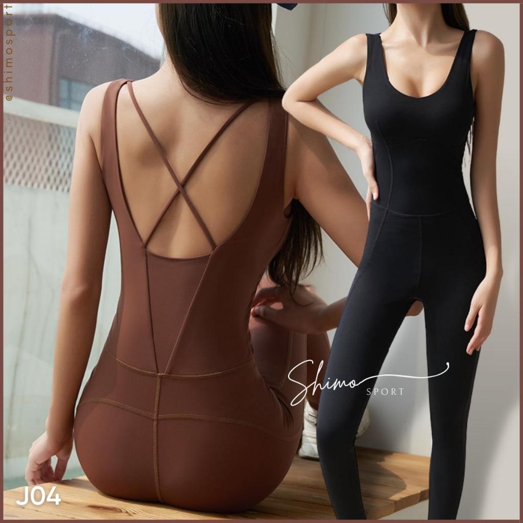 Jumpsuit nữ J04 J05 hàng Quảng Châu cao cấp hở lưng vải co giãn 4 chiều, chuyên tập Gym Yoga