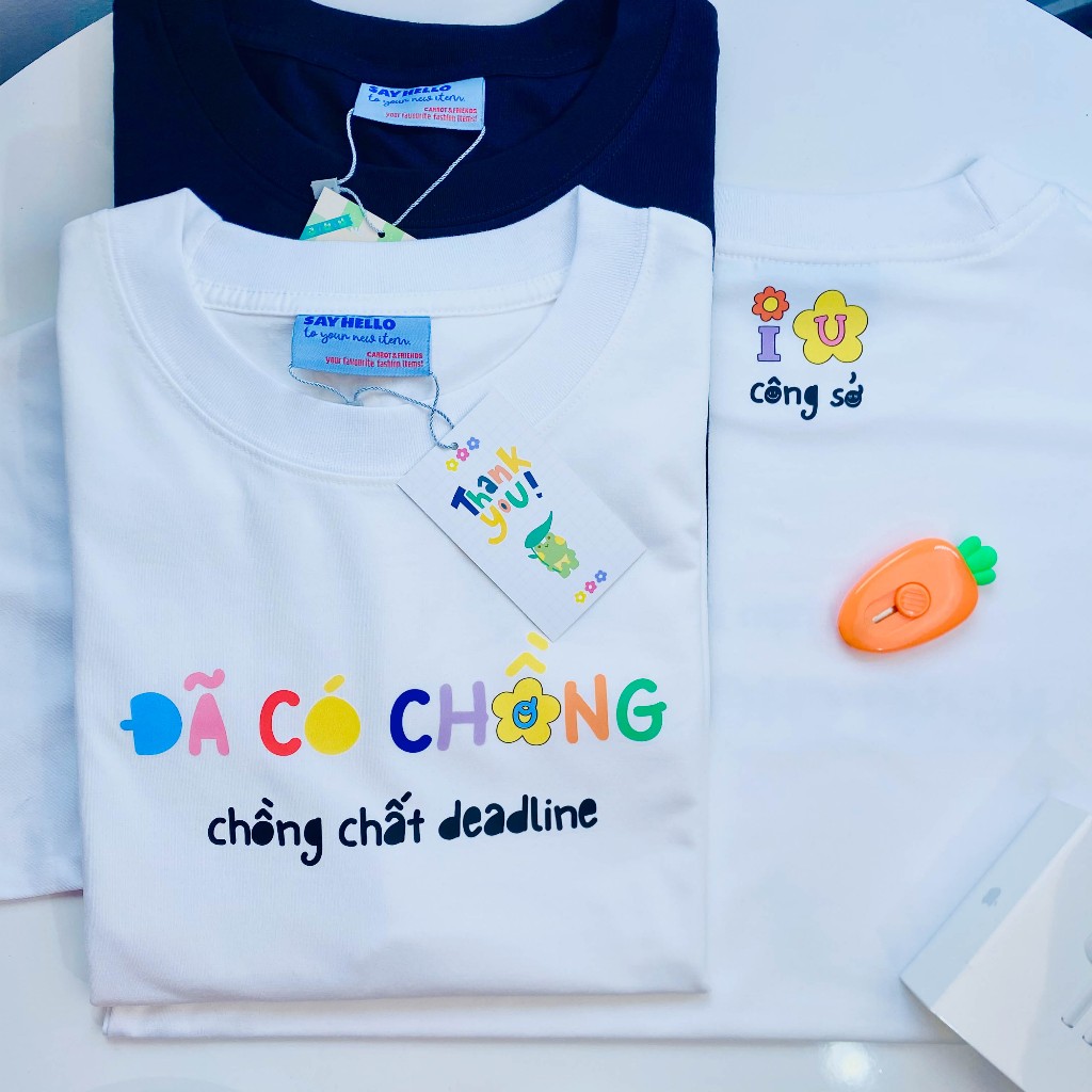 Áo thun ĐÃ CÓ CHỒNG vải cotton oversize tay lỡ form rộng