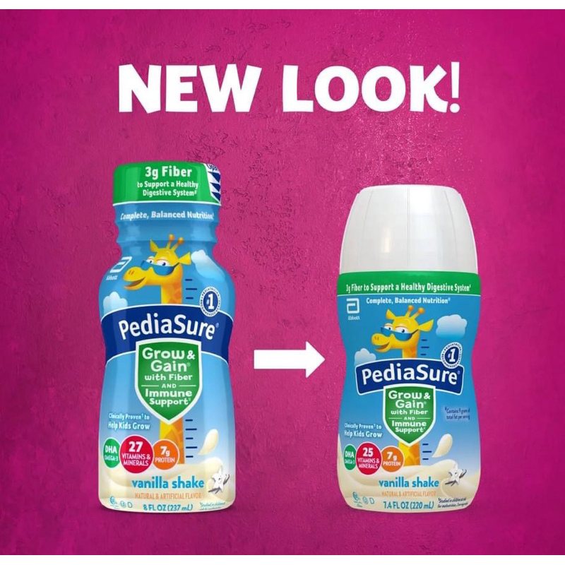 ❤️ [2024 Thùng 24 chai Sữa Pediasure nước Vani, Dâu, Fiber chất xơ 237ml Mỹ