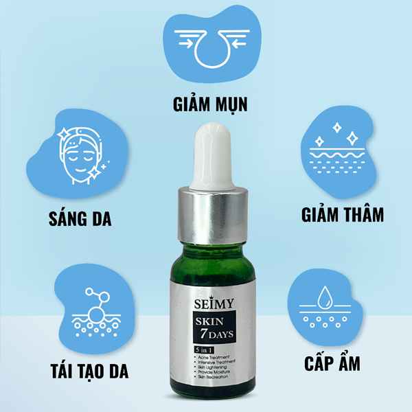 Seimy - Skin 7 Days Serum giảm mụn thâm rỗ công dụng sau 7 ngày