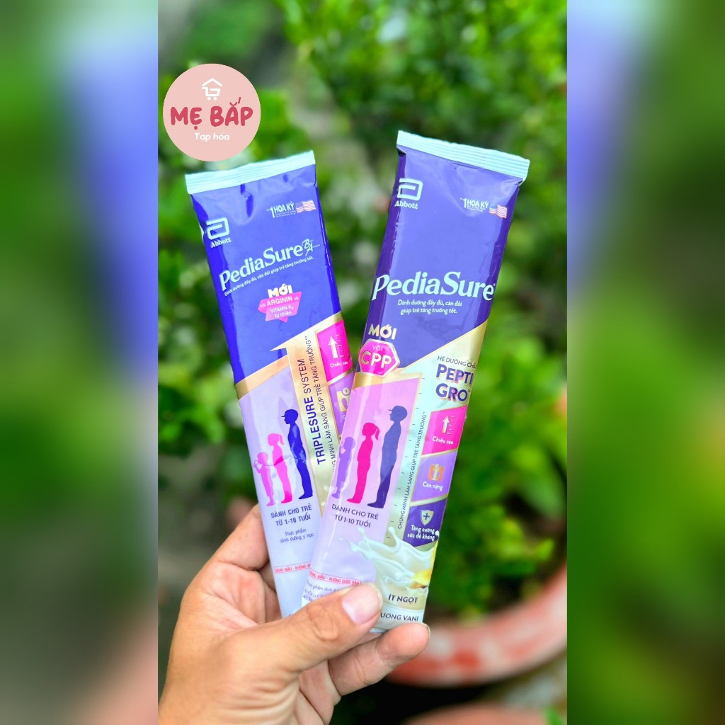 Sữa gói Pediasure hương Vani, Vani ít ngọt 48,6g