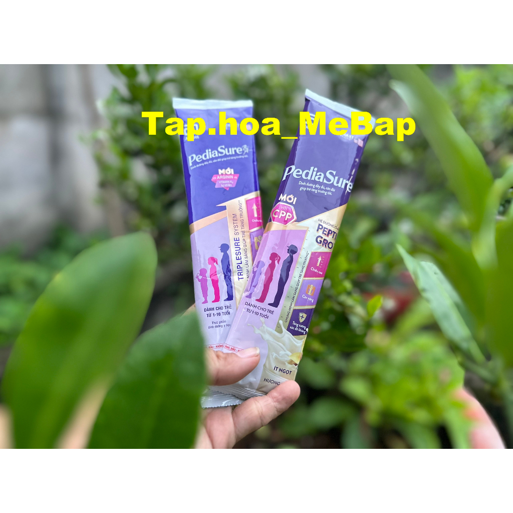 Sữa gói Pediasure hương Vani, Vani ít ngọt 48,6g