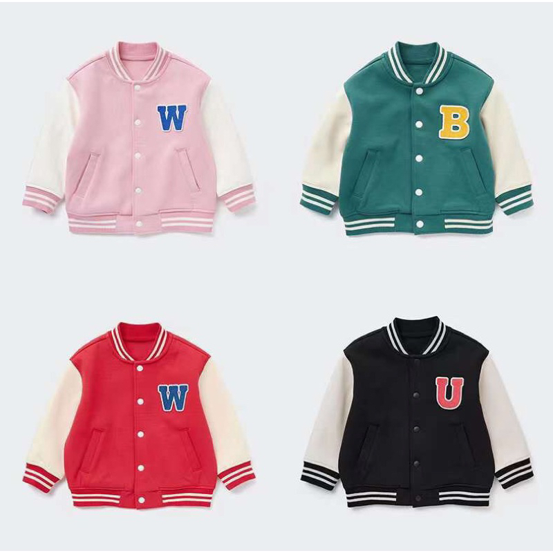 Áo Bomber Bé Trai & Bé Gái Thêu Chữ Uni