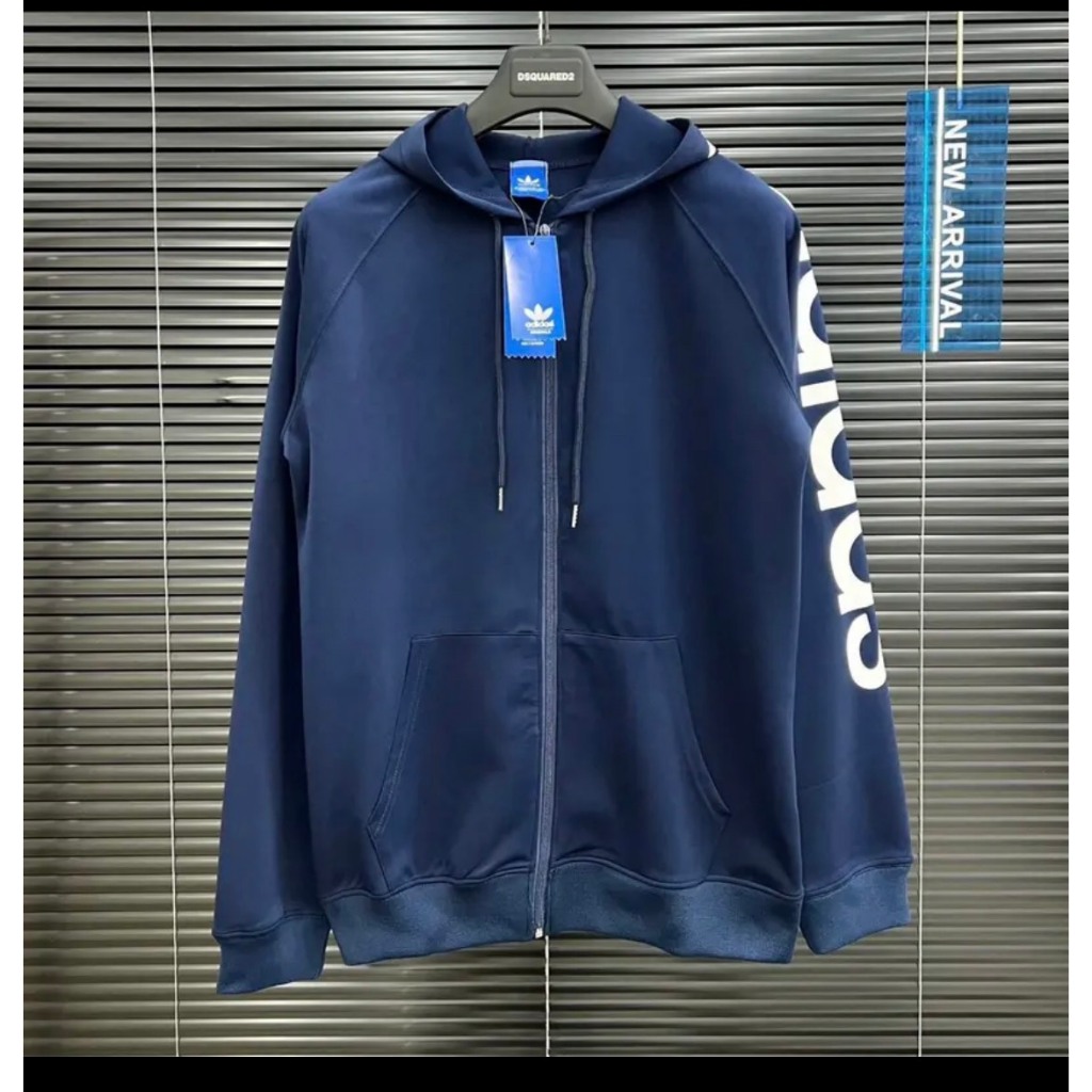 Áo Khoác Thể Thao Adidas Bản Có Mũ 2 Lớp-Áo Khoác Adidas Kéo Khoá Cao Cấp Chuẩn Form