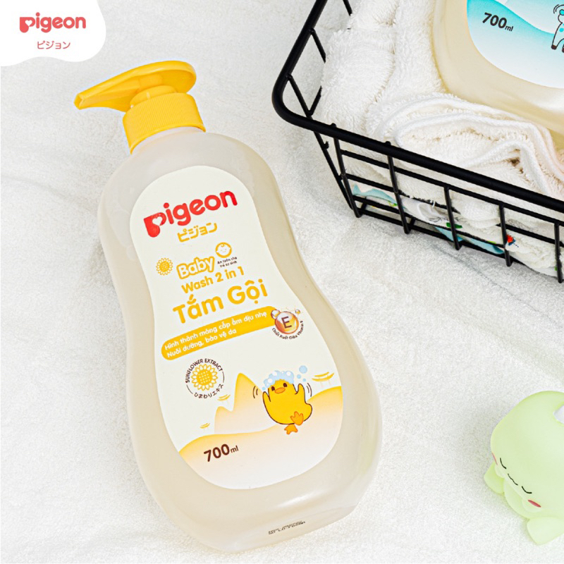 Sữa tắm & Sữa tắm gội 2in1 Pigeon 700ml