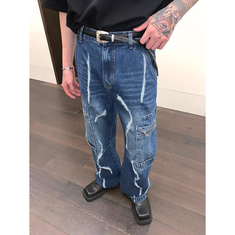 QUẦN BAGGY JEANS TÚI HỘP CÓ 2 MÀU XANH/ ĐEN 1222