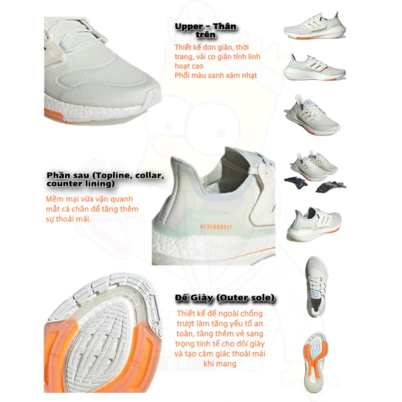 GIÀY THỂ THAO ULTRABOOST NÉN 8.0 | ULTRABOOST PHỐI MÀU VINTAGE | ULTRABOOST 21