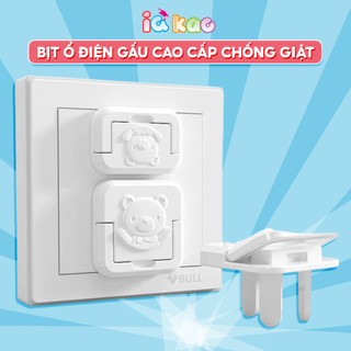Bịt Ổ Điện IQ Kao Cao Cấp Chống Giật IK916 An Toàn cho Trẻ em 2 Chân 3 Chân, Họa tiết decor, đơn giản