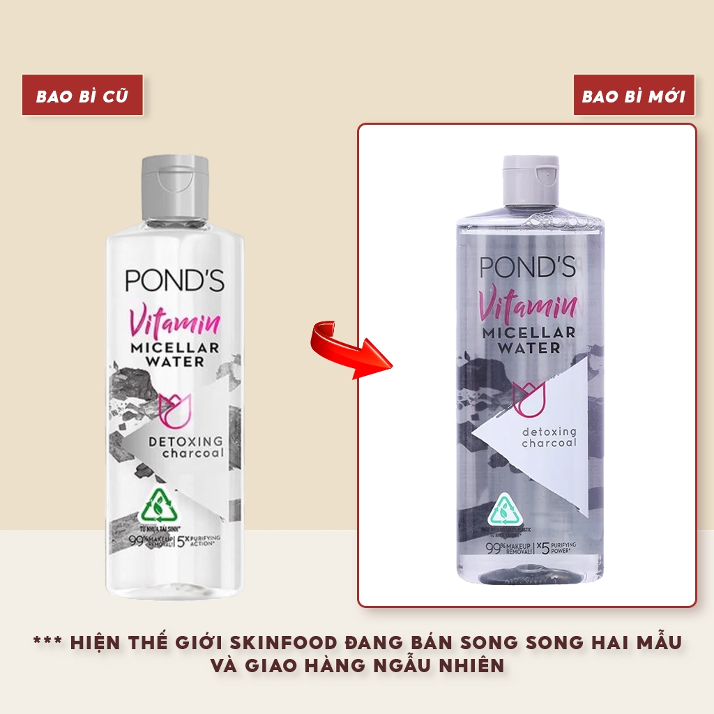 Nước Tẩy Trang Sáng Da Chiết Xuất Hoa Hồng POND'S Vitamin Micellar Water 400ml