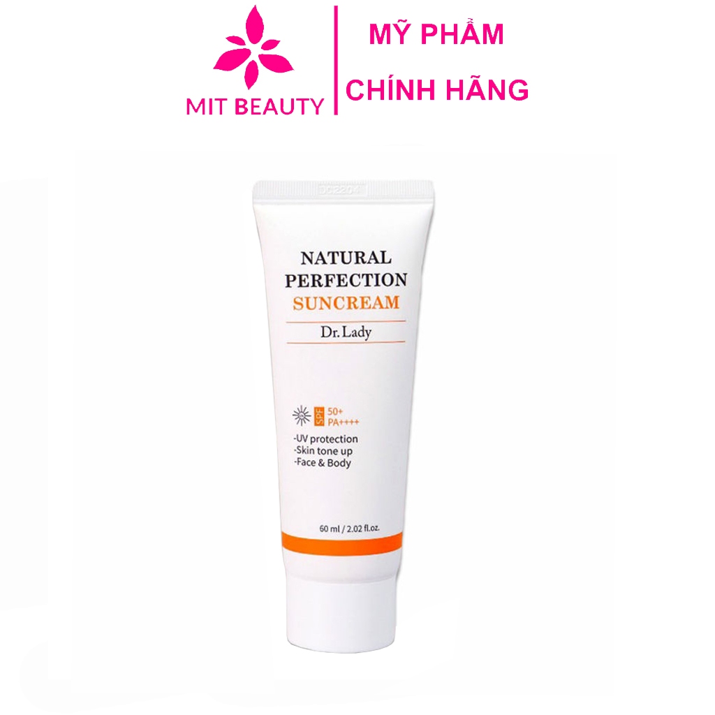 Kem chống nắng Dr Lady Suncream 60ml Hàn Quốc Mit Beauty dưỡng trắng nâng tone kiềm dầu phục hồi bảo vệ da