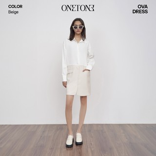 Váy Onetone kiểu sơ mi dáng suông Ova