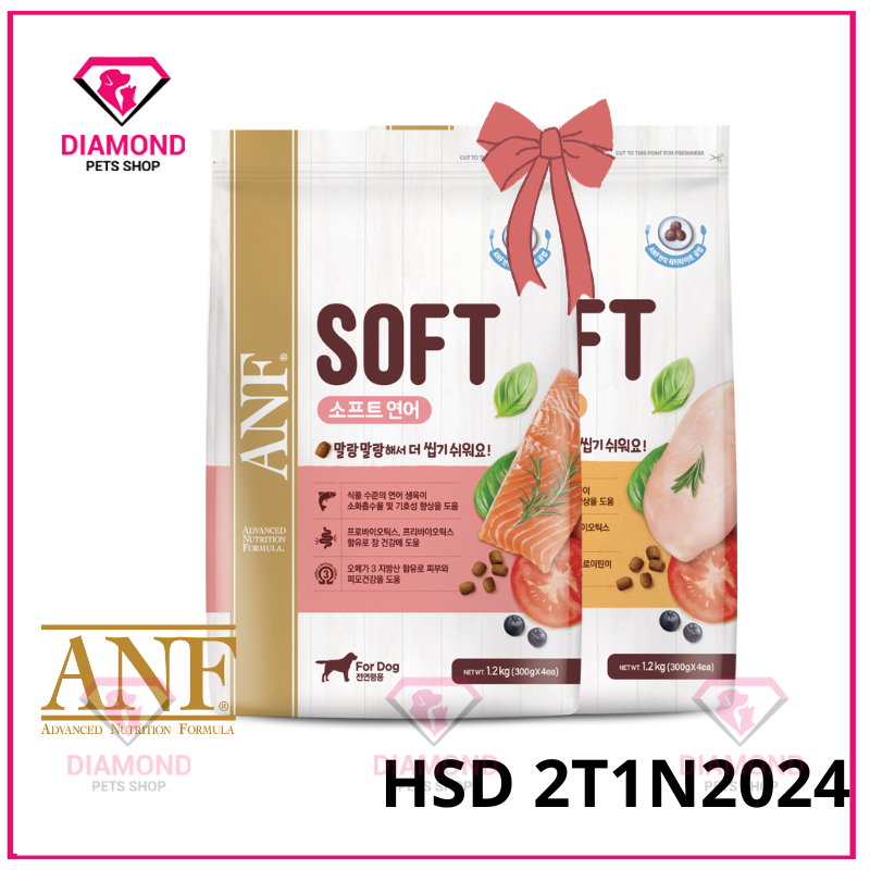 Thức ăn HẠT MỀM cho chó mọi lứa tuổi ANF SOFT 1.2kg (HSD T1N2024)