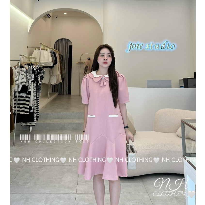 Váy dạ cổ 2 tầng sm
