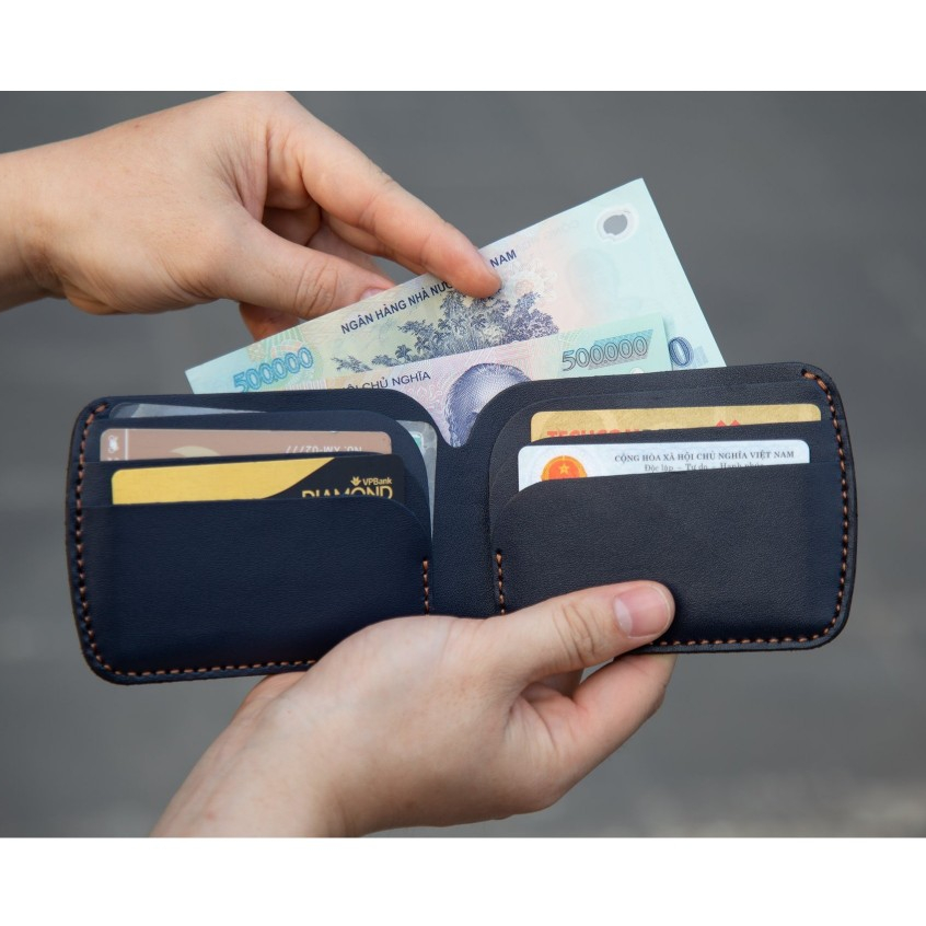 Ví da nam handmade LAZA Morgan Wallet V01 - Thiết kế tối ưu nhiều ngăn - Da bò nhập khẩu