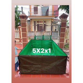 Bể bạt xanh đội 5x2x1 nuôi cá ốc ếch lươn tôm cua... Tặng van xả nước