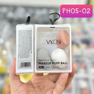 Set 3 bông mini blender vacosi makeup puff ball ph05-02