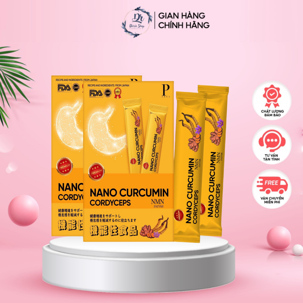 Thạch Nghệ NMN đông trùng hạ thảo Parea Nano Curcumin Cordyceps