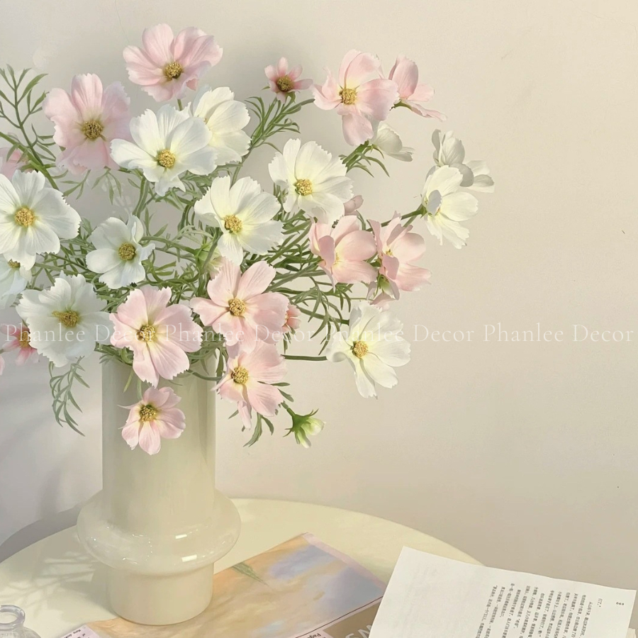 Hoa Cánh Bướm 1 Cành 5 Bông 1 Nụ lãng mạn trang trí nhà cửa