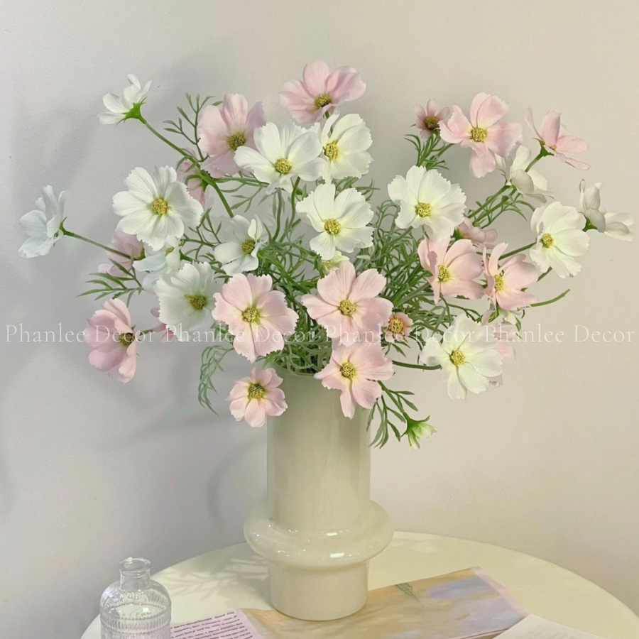 Hoa Cánh Bướm 1 Cành 5 Bông 1 Nụ lãng mạn trang trí nhà cửa