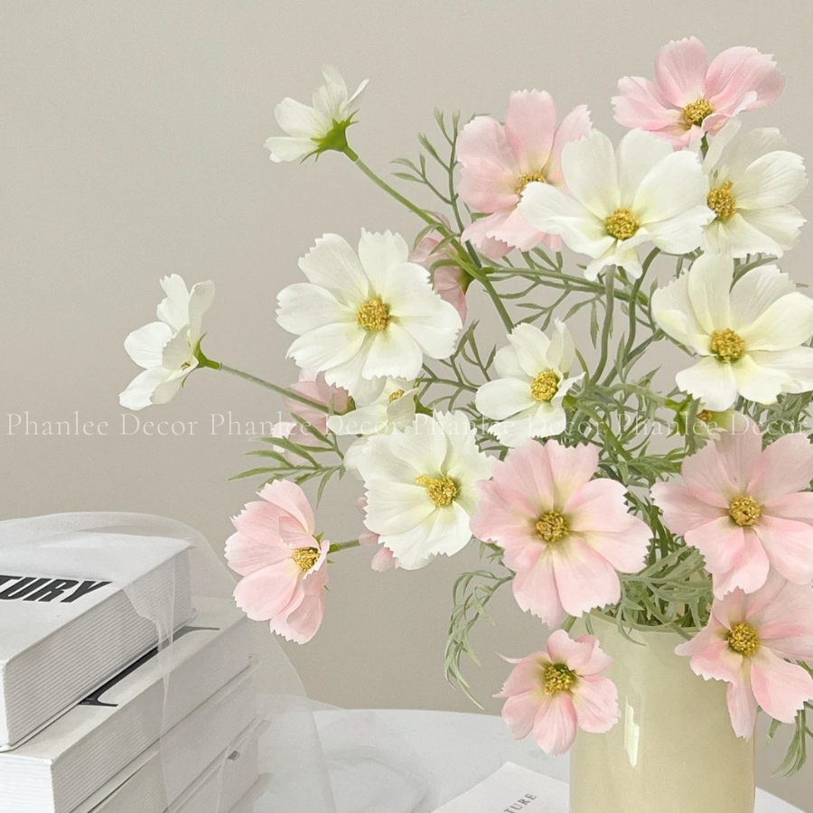 Hoa Cánh Bướm 1 Cành 5 Bông 1 Nụ lãng mạn trang trí nhà cửa