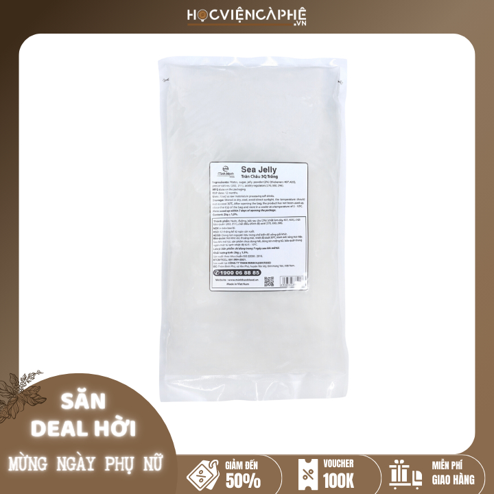 Trân châu trắng 3Q Sea Jelly 2kg Topping trà sữa