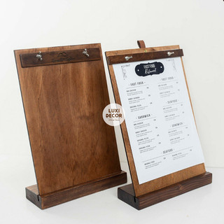 Bảng gỗ kẹp menu size A4/A5 vintage - LUXI decor Official Store