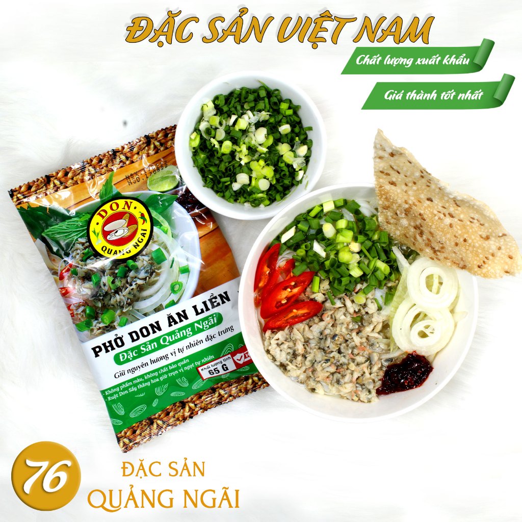 Don phở ăn liền - Gói 65g - Đặc sản Quảng Ngãi - Kingsmart