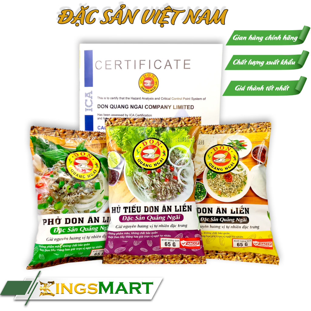 Don phở ăn liền - Gói 65g - Đặc sản Quảng Ngãi - Kingsmart
