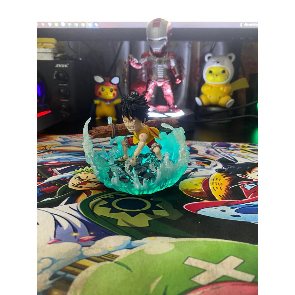 Luffy Cầm Gỗ marineford  chibi có led nháy  - animegear.store