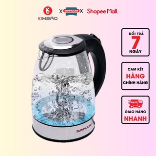 Ấm siêu tốc thủy tinh sunhose shd1217 thân ấm trong suốt
