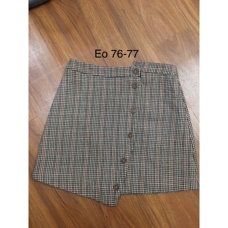 XẢ SIỂU RẺ 2hand chân váy kẻ vintage form chữ A