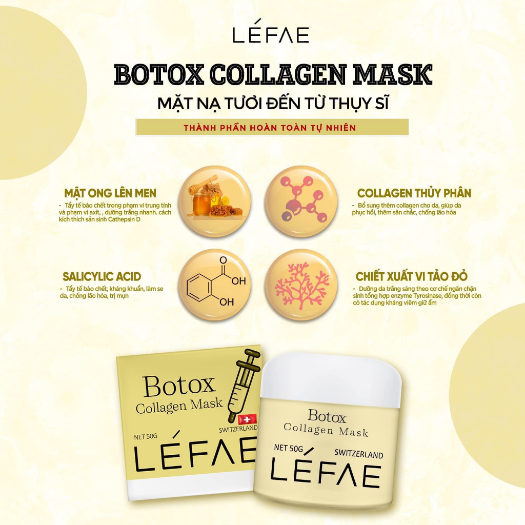 Mặt Nạ Botox Tươi Thụy Sĩ Boxtox Collagen Mask