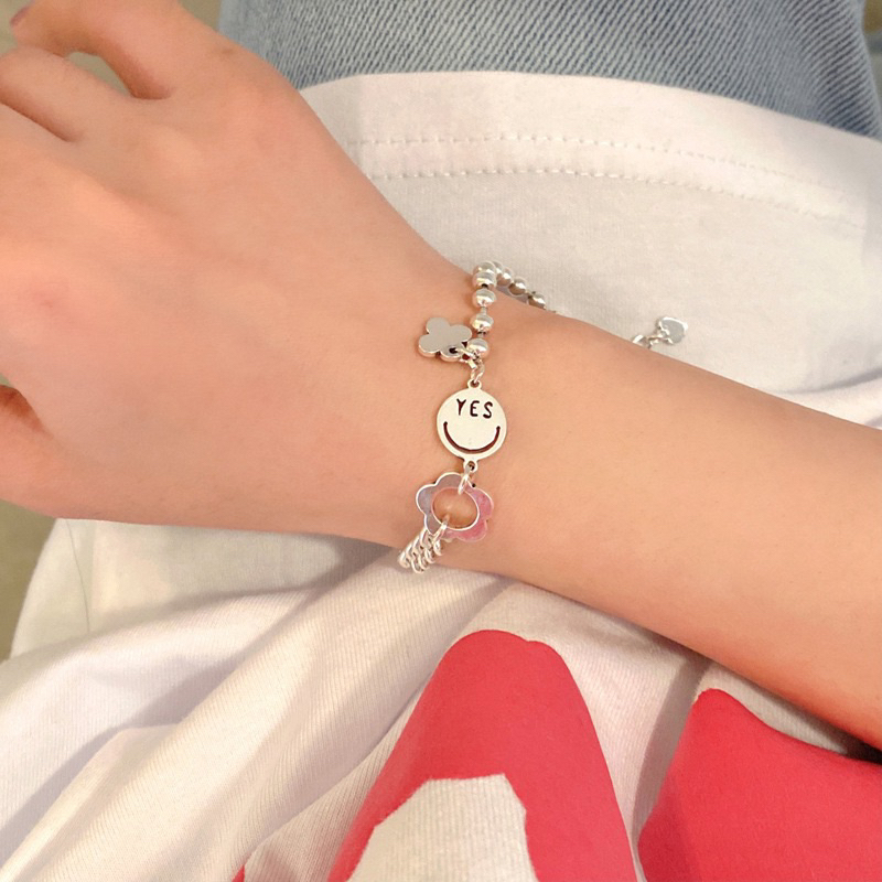 Smile Bracelet Vòng tay mặt cười bạc S925