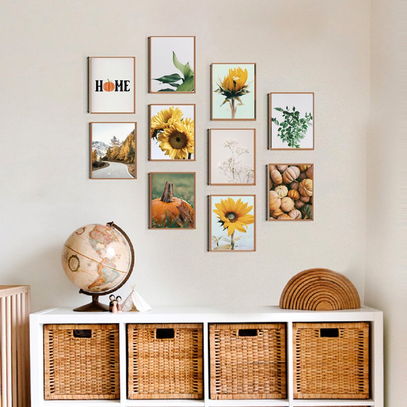 Set 10 tranh dán tường decor treo phòng Black and White