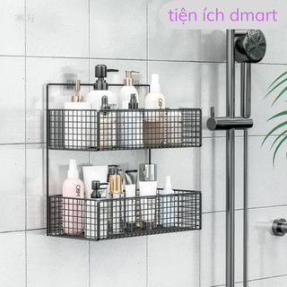 kệ sắt để đồ dán tường nhà tắm, đựng đồ nhà bếp, decor nhà cửa phun sơn tĩnh điện SL1536