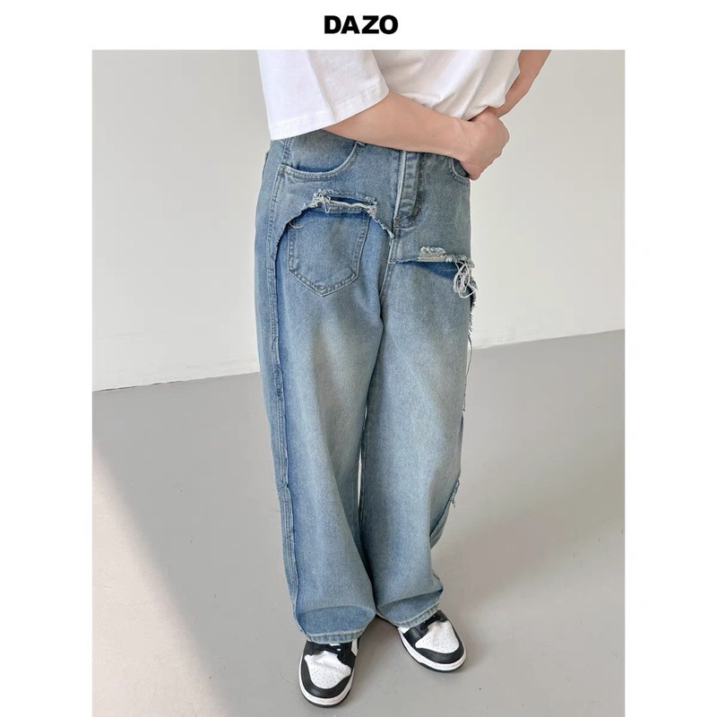 DANTO JEANS - Quần Baggy Phối Túi
