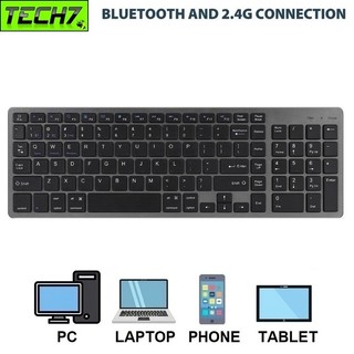  Bàn phím không dây K635 - pin sạc TypeC - đa kết nối bluetooth 5.0 + 3.0 + Usb wireless 2.4g 