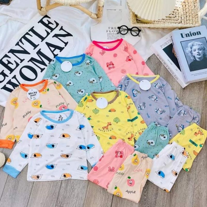 Bộ Dài Tay Thun Lạnh Thời Trang Trẻ Em Đồ Bộ MinKy Mom Tay Dài 6-16kg