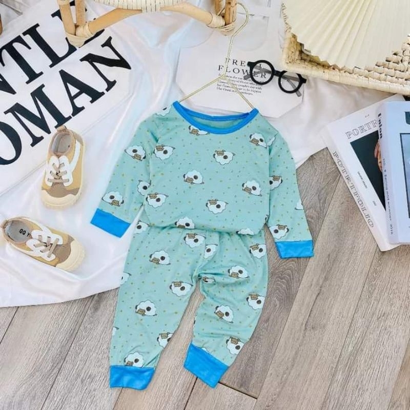 Bộ Dài Tay Thun Lạnh Thời Trang Trẻ Em Đồ Bộ MinKy Mom Tay Dài 6-16kg