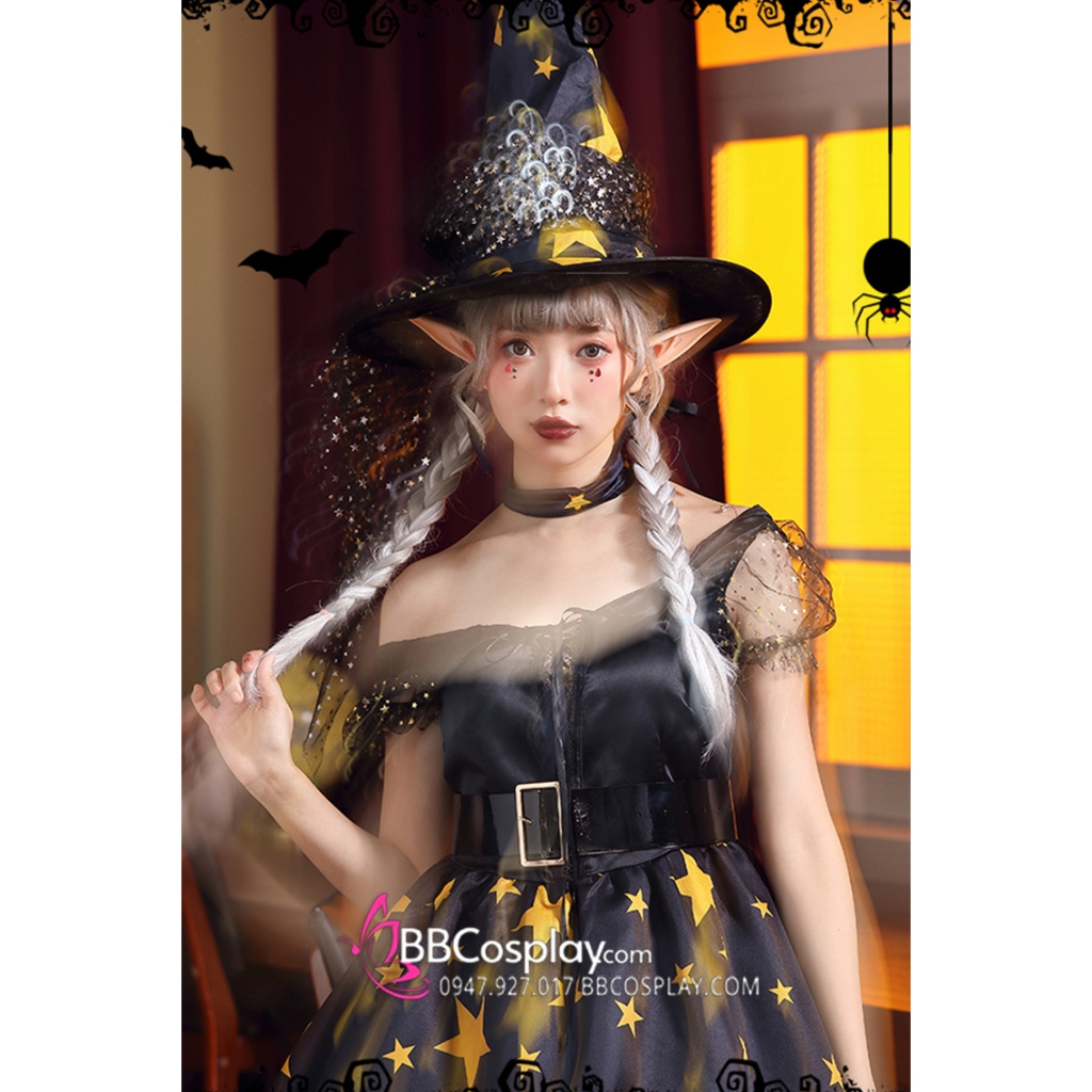 Trang Phục Nữ Phù Thuỷ Ngôi Sao Halloween - 16278