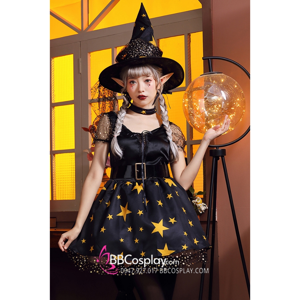 Trang Phục Nữ Phù Thuỷ Ngôi Sao Halloween - 16278