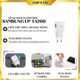 Cốc sạc nhanh 2a chính hãng samsung ep-ta200
